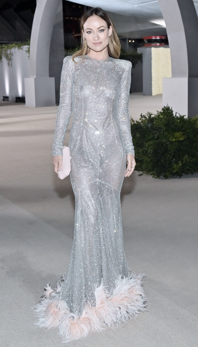 Olivia Wilde Perry Blush Metal 2nd Annual Academy Museum Gala Oct 2022