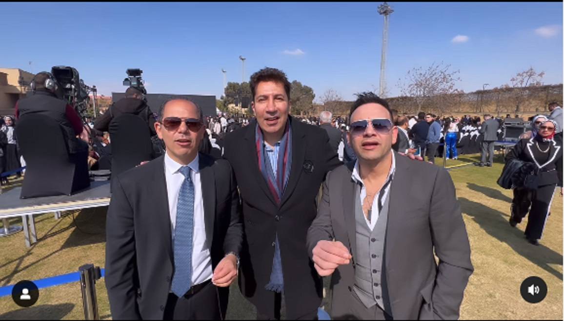 بالفيديو - مصطفى قمر وهاني رمزي ورامي إمام يحتفلون بتخرج أولادهم بطريقة طريفة