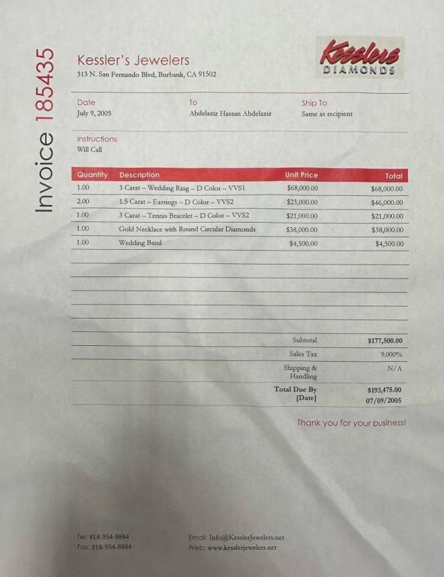 فاتورة شبكة علا غانم