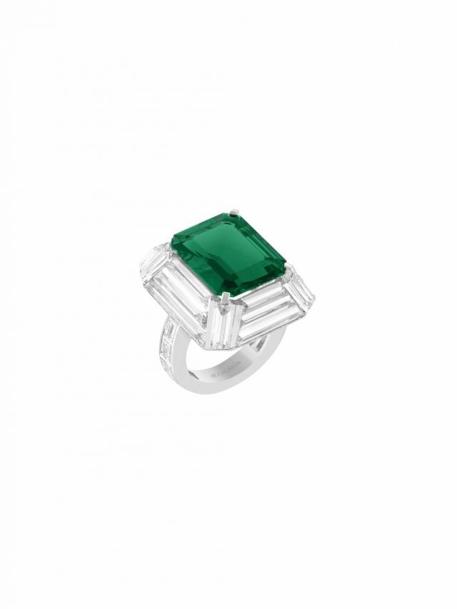 Boghossian Colombian No Oil Emerald and Diamond Ring