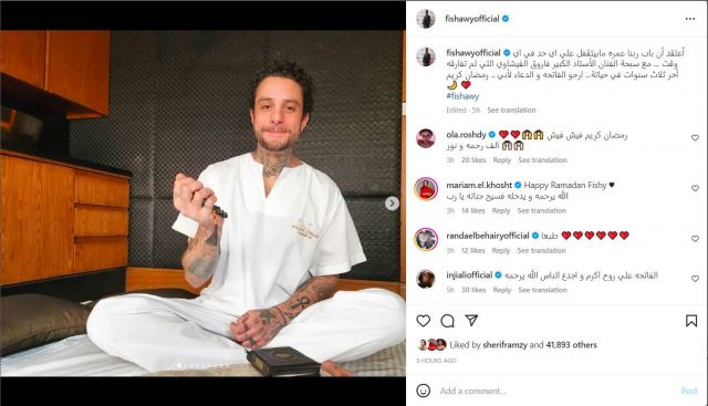 منشور أحمد الفيشاوي