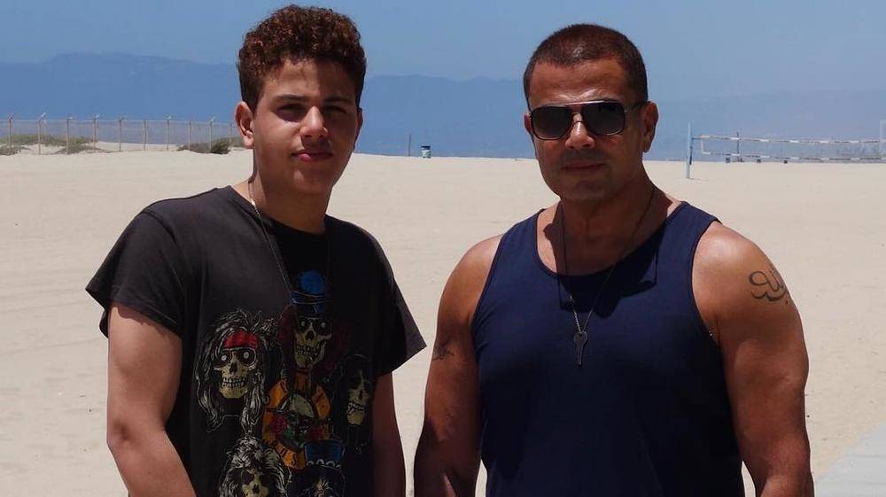 عمرو دياب يدعم إبنه في أغنيته الأولى