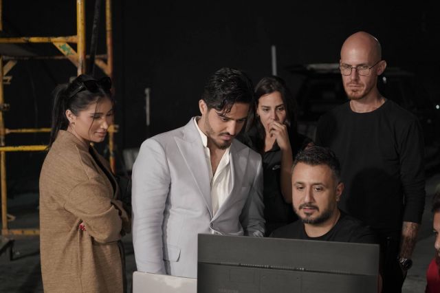 بشار الجواد في كواليس تصوير الكليب