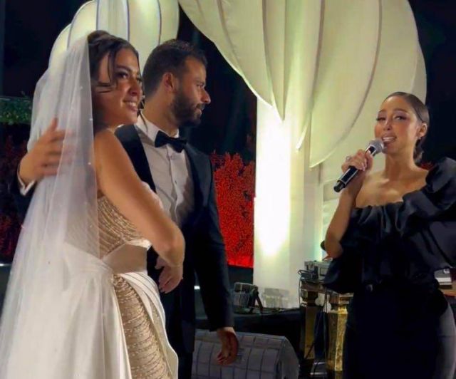 بسمة بوسيل في حفل زفاف ميرنا نور الدين