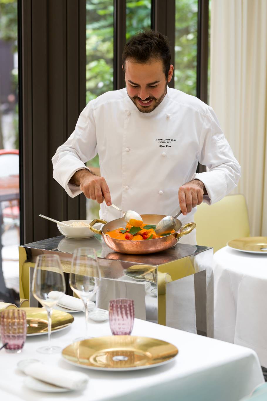 Chef Oliver Piras plat Paccheri alla Vittorio Roméo Balancourt