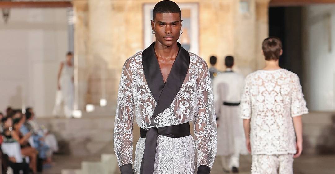 تصاميم من الكروشية والشبك لموضة الرجال من Dolce&Gabbana