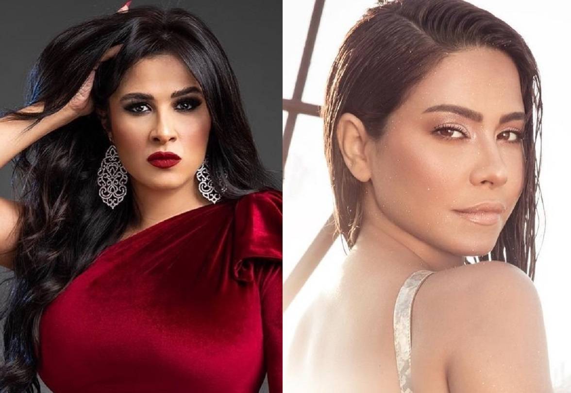 بالفيديو - ياسمين عبد العزيز وشيرين عبد الوهاب تمازحان الجمهور بفيديوات مضحكة وأشكال غريبة