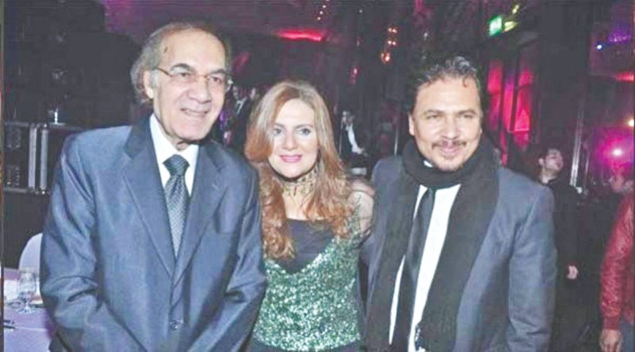 محمد رياض ومحمود ياسين وابنته رانيا