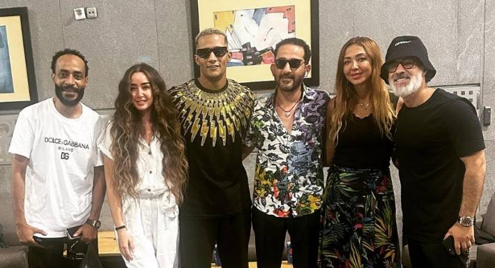 ‎بالصور والفيديو - أحمد حلمي وهنا الزاهد يشاركان محمد رمضان في العرض الخاص لفيلم 