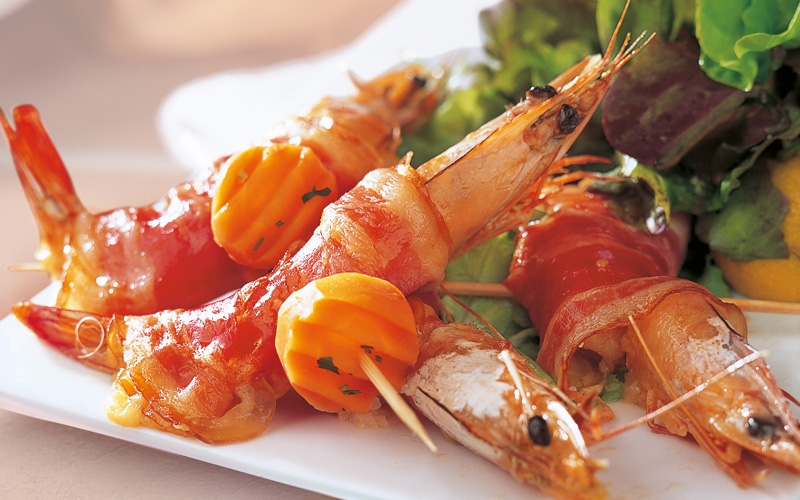 لفافات القريدس والجبنة