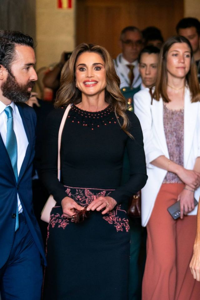 جلالة الملكة رانيا العبدالله في قصر مدريد الملكي