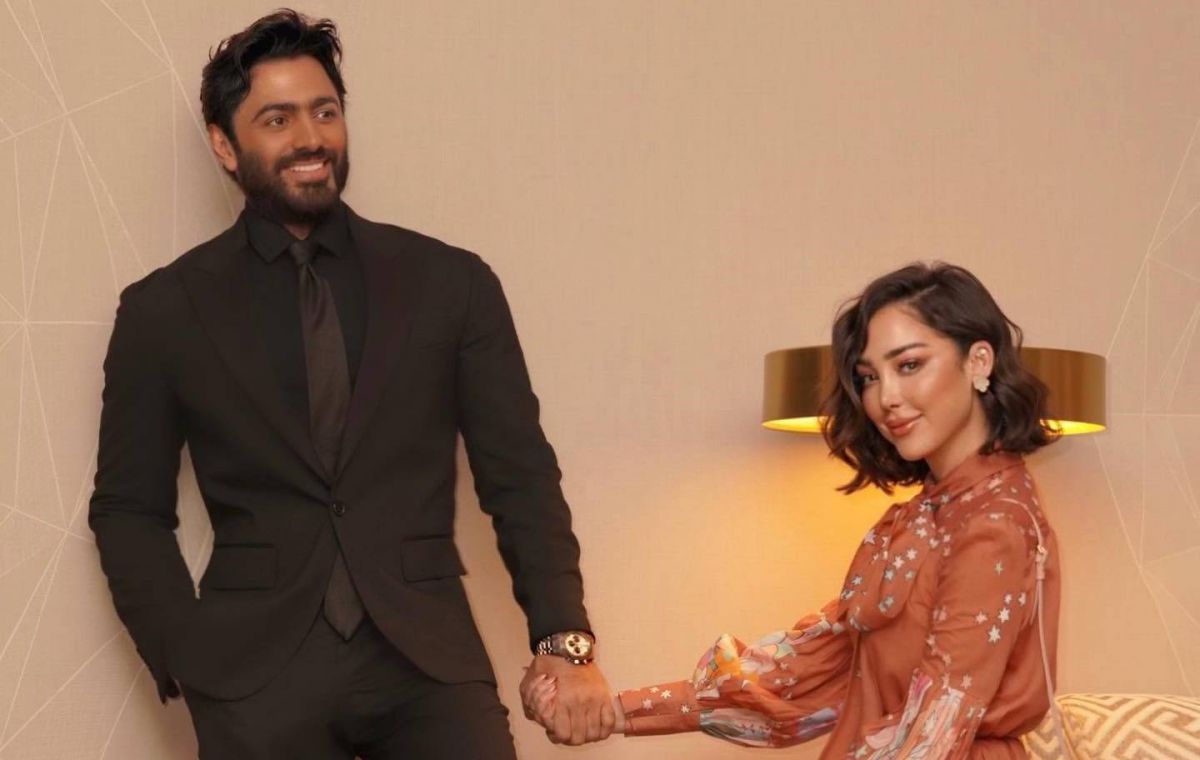 بالفيديو - تامر حسني وبسمة بوسيل مع أولادهما من جديد