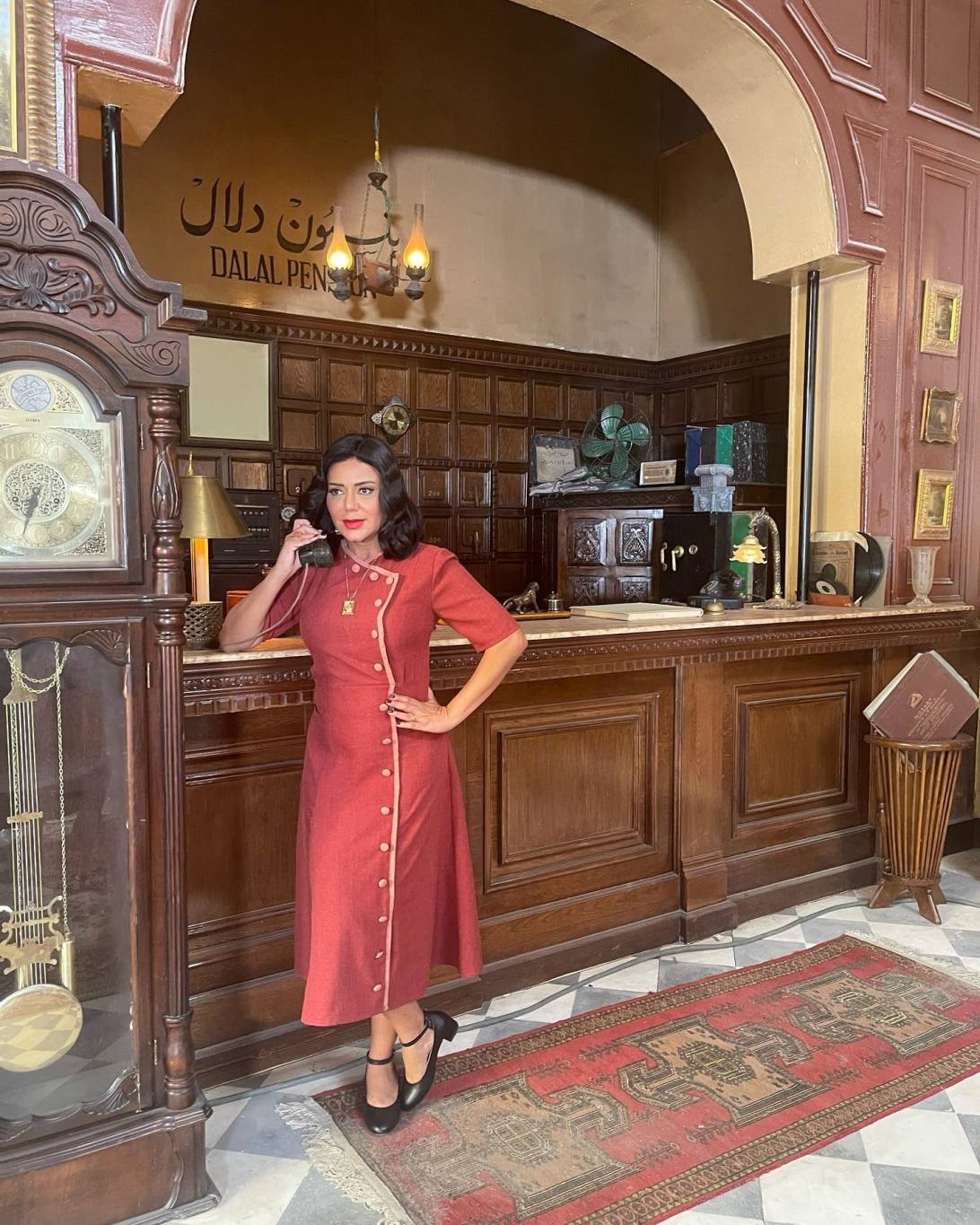 رانيا يوسف في كواليس مسلسل السرداب 