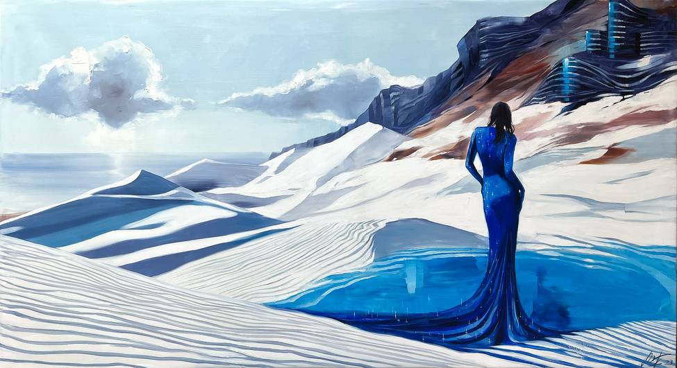 Blue dress Marina Fedorova
