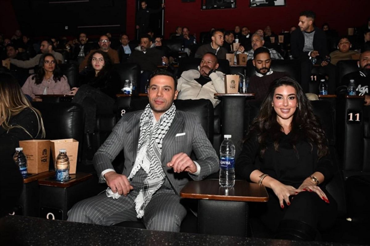 بالصور - ياسمين صبري ومحمد إمام يتألقان في العرض الخاص لـ