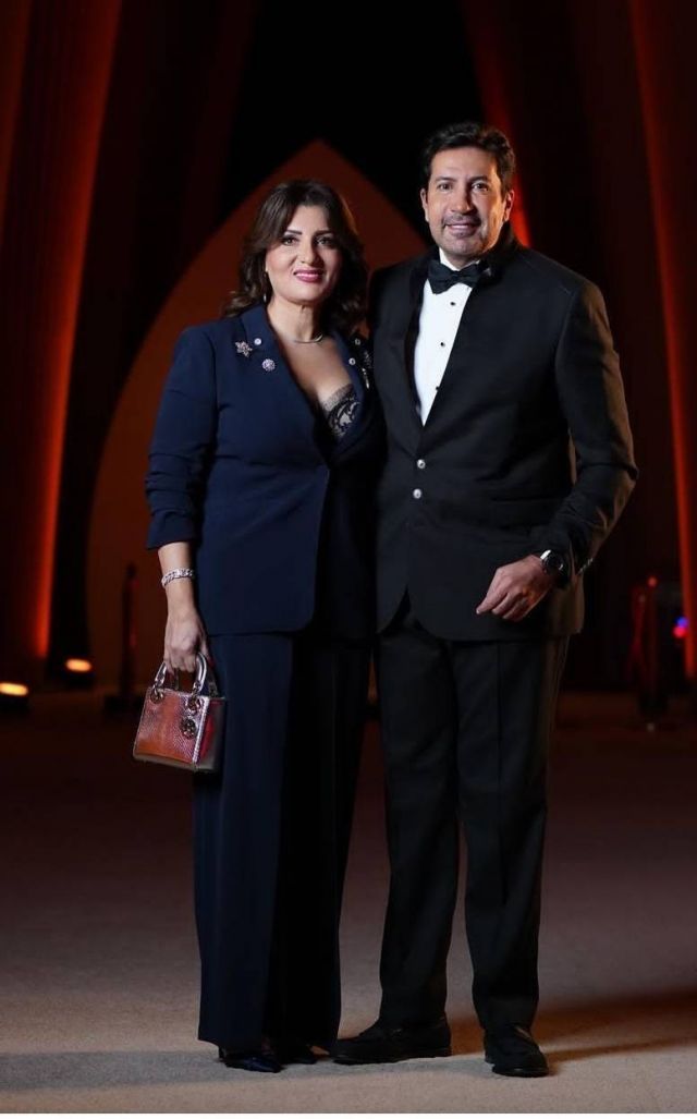 هاني رمزي وزوجته في مهرجان الجونة