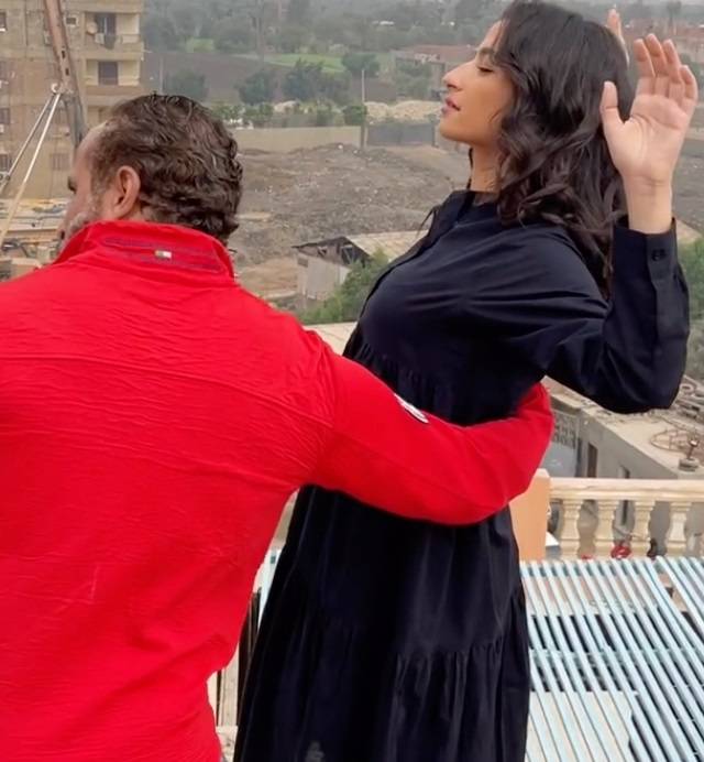 أميرة أديب أثناء مشهد الانتحار