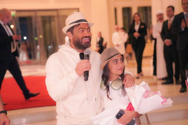 تامر حسني وابنته تاليا