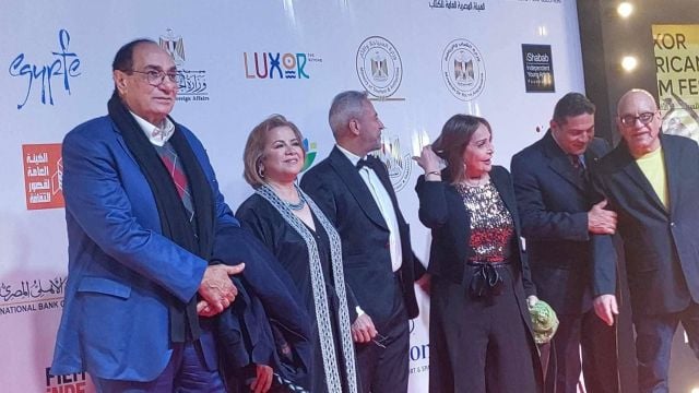 تيسير فهمي على منصة التكريم في مهرجان الأقصر