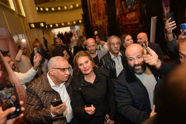 يسرا وأحمد السبكي في العرض الخاص لفيلم 