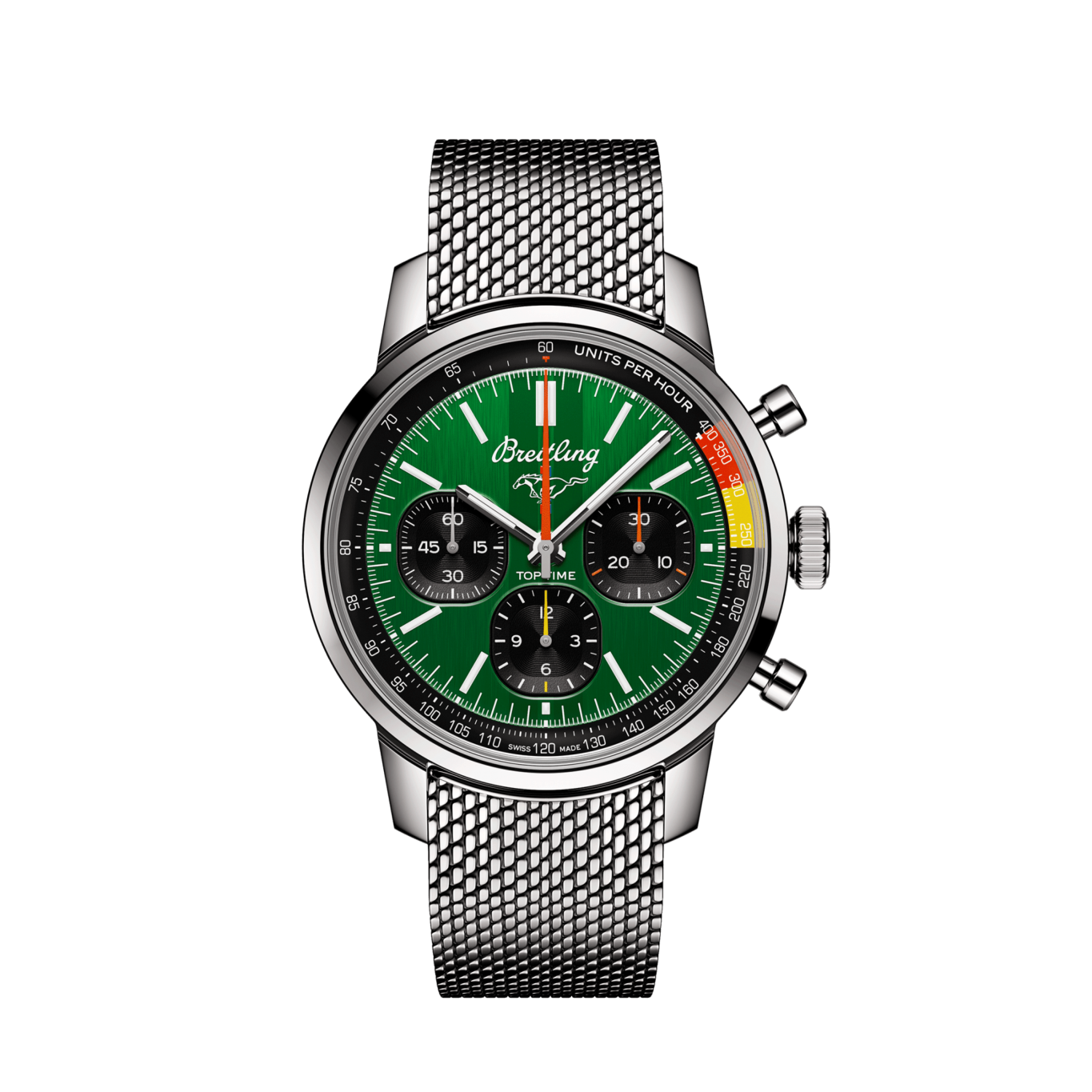 Top Time B01 Ford Mustang Stainless steel - Green AB01762A1L1A1 | Breitling