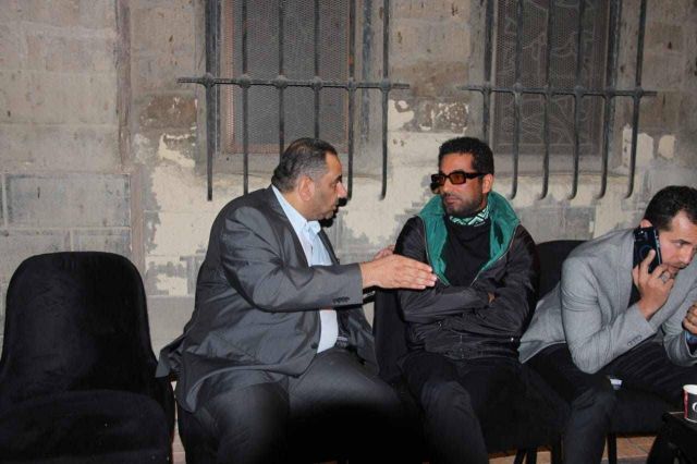 عمرو سعد في عزاء والدة ساندرا نشأت