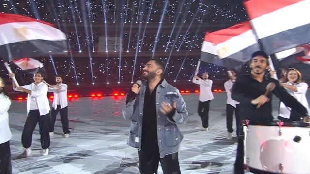 تامر حسني في حفل نهائي كأس العاصمة