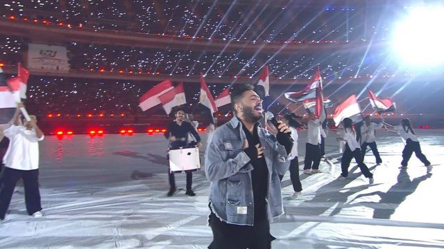 إبهار تامر حسني في حفل نهائي كأس العاصمة