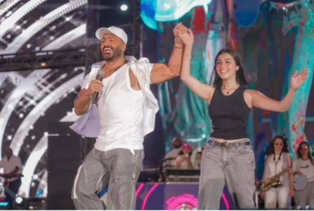 تامر حسني وتوانيا ابنة رانيا منصور