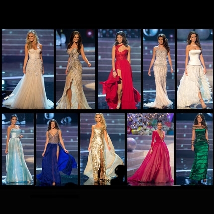 فساتين المتباريات العشر