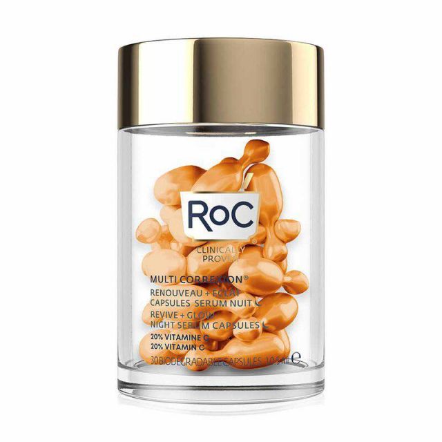 ROC Multi Correxion Revive & Glow Vitamin C Night Serum 30 Capsules Face Serum ROC Multi Correxion Revive & Glow Vitamin C Night Serum 30 Capsules Face Serum