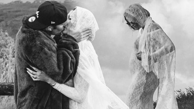 هايلي بيبر تعلن حملها بفستان من الدانتيل... ولقطات رومانسية مع جاستن بيبر