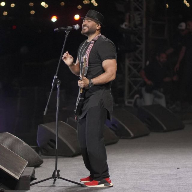 تامر حسني في الحفل