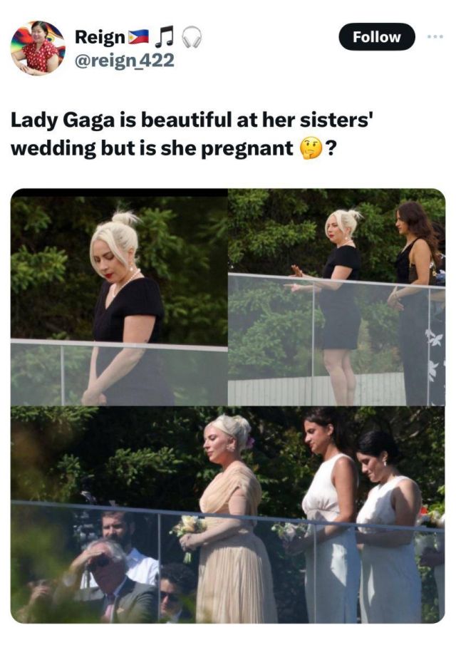 ليدي غاغا في زفاف شقيقتها