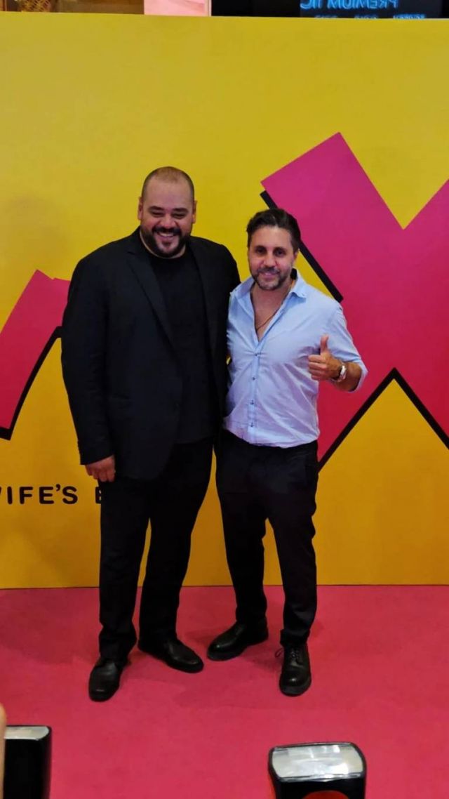 هشام ماجد ومحمد ممدوح في العرض الخاص للفيلم