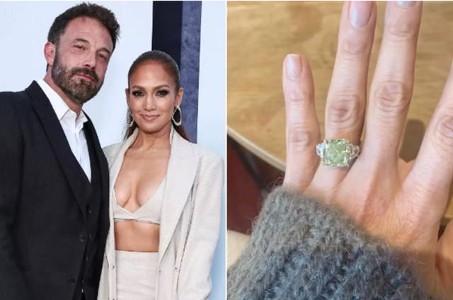 خاتم بن أفليك في الخطوبة الثانية