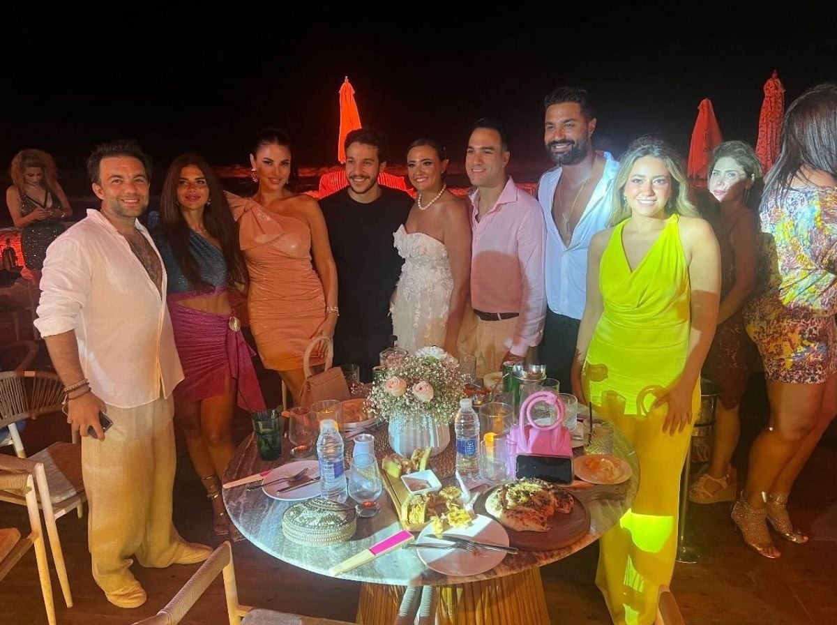 بالفيديو والصور - نجوم الفن في زفاف بشرى وهذا ما فعله محمود حميدة