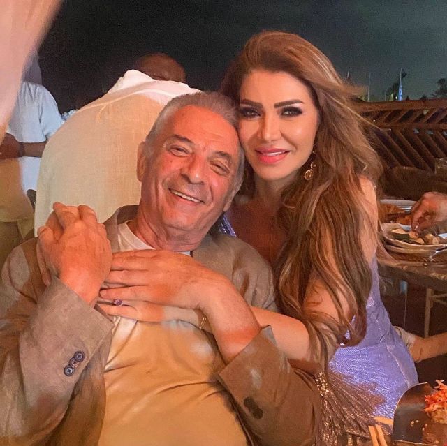 لقاء سويدان مع محمود حميدة في حفل زفاف بشرى