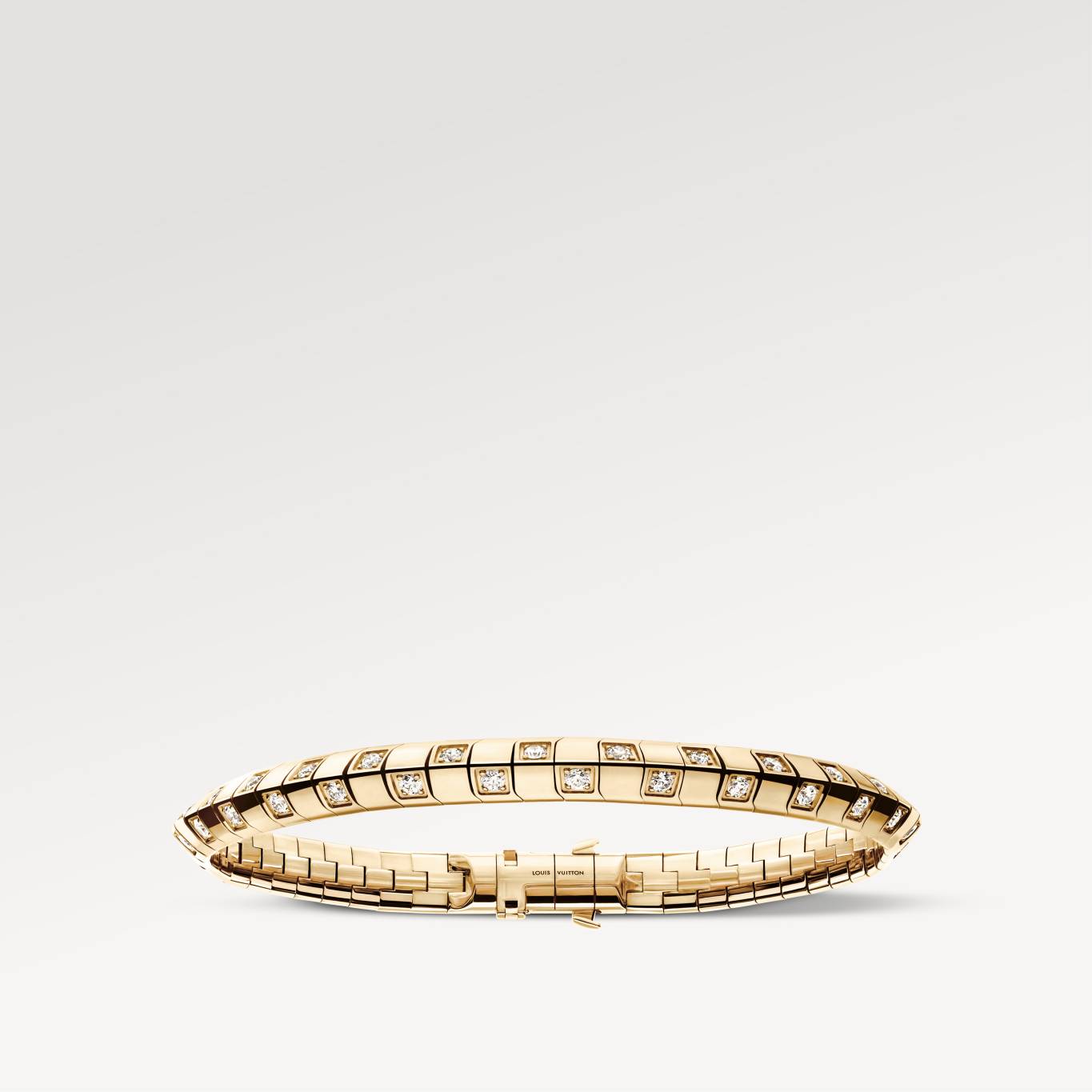 LE DAMIER DE LOUIS VUITTON YELLOW GOLD DIAMONDS BRACELET LARGE