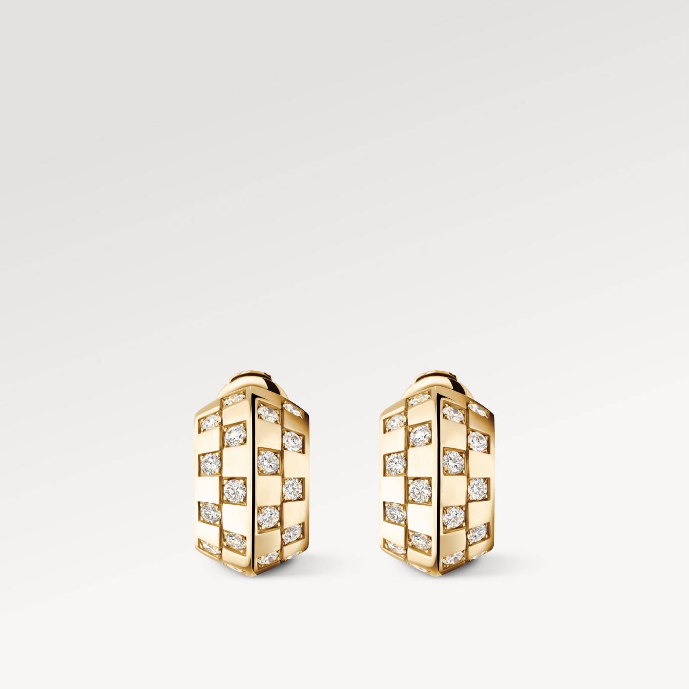 LE DAMIER DE LOUIS VUITTON YELLOW GOLD DIAMONDS EARRINGS