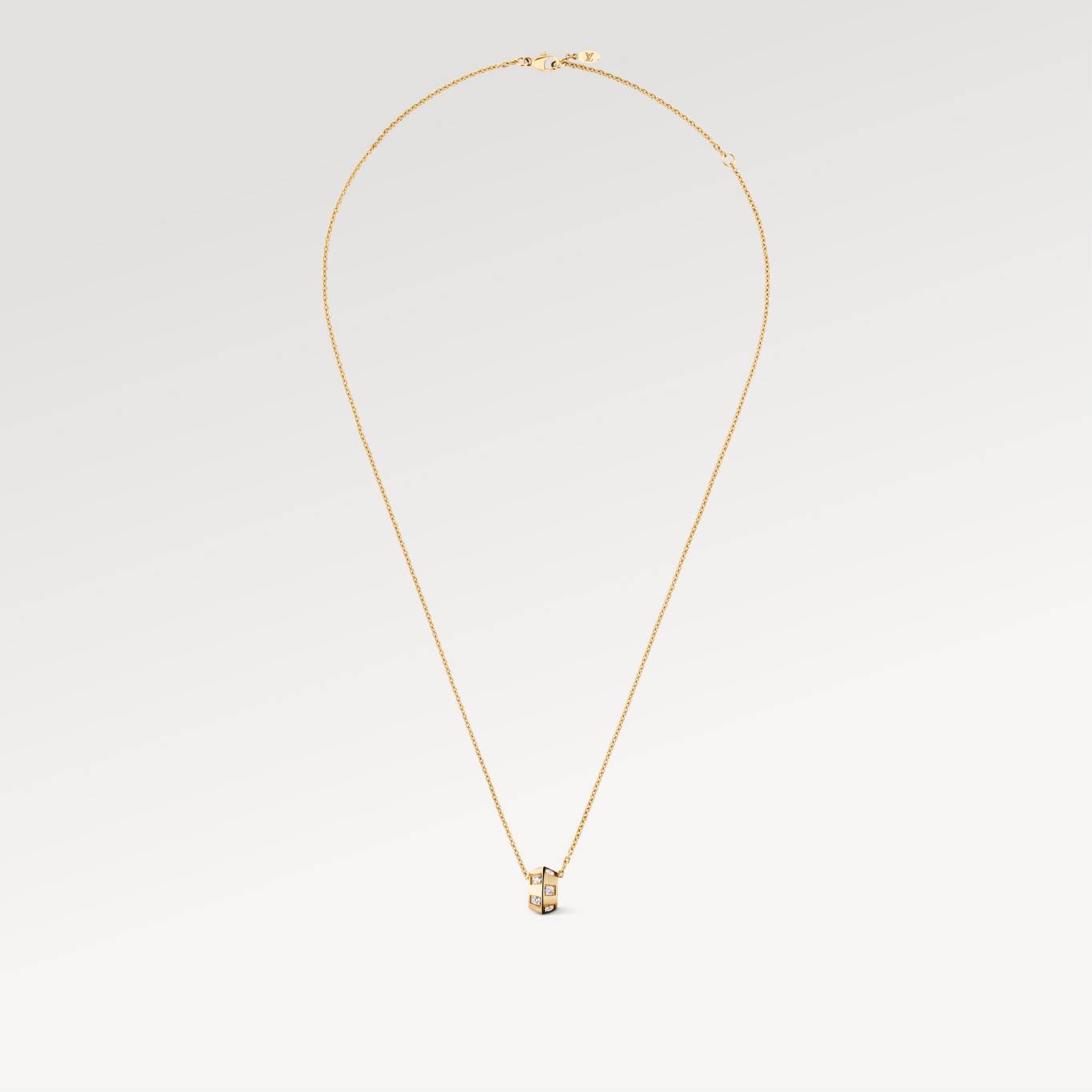 LE DAMIER DE LOUIS VUITTON YELLOW GOLD DIAMONDS NECKLACE