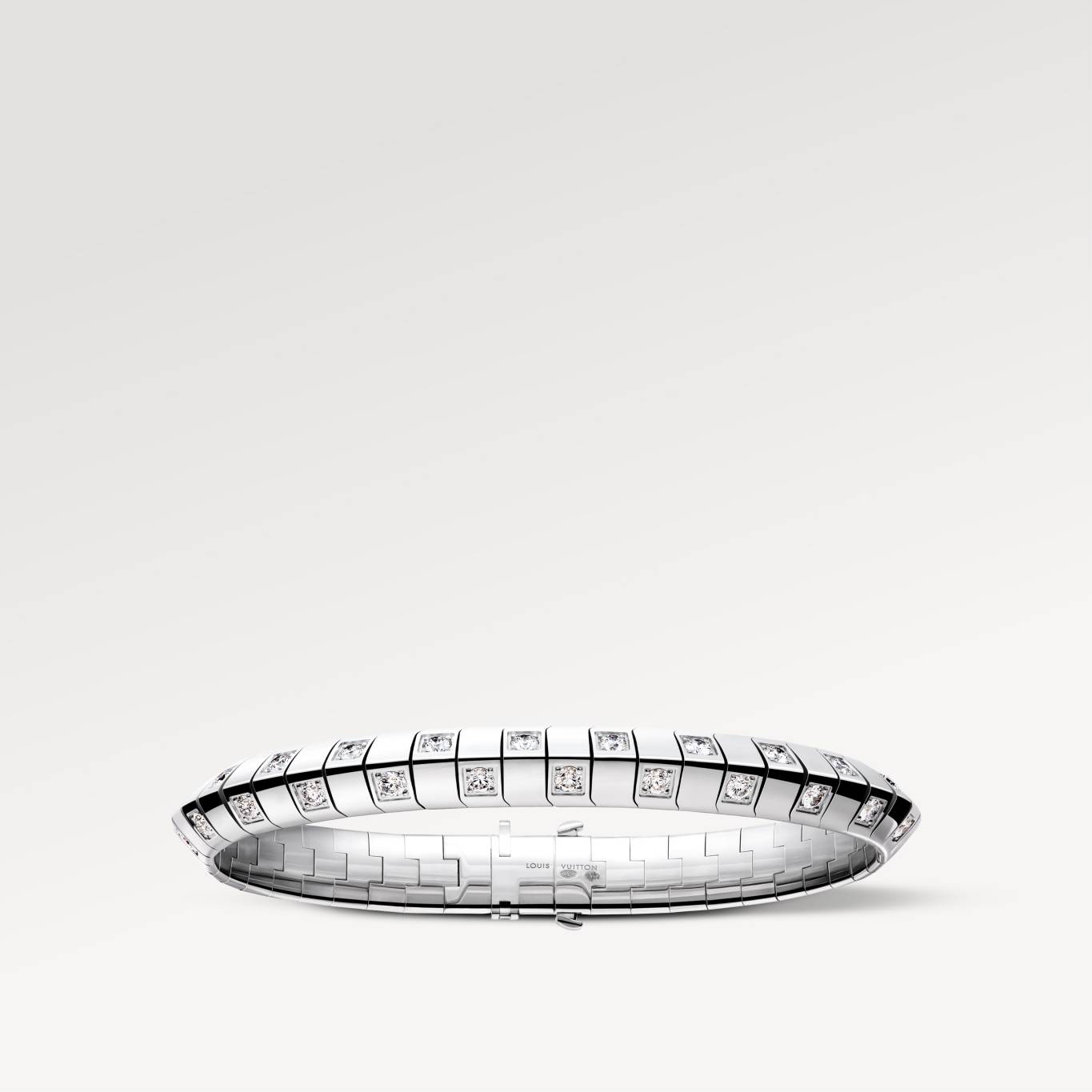 LE DAMIER DE LOUIS VUITTON WHITE GOLD DIAMONDS BRACELET
