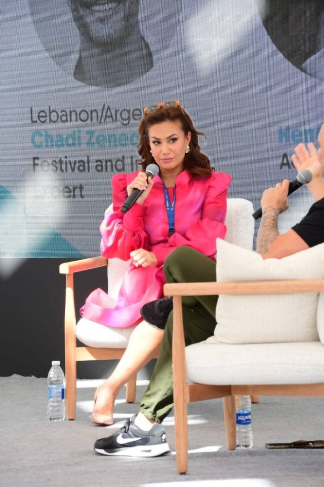 هند صبري في ندوة الجونة