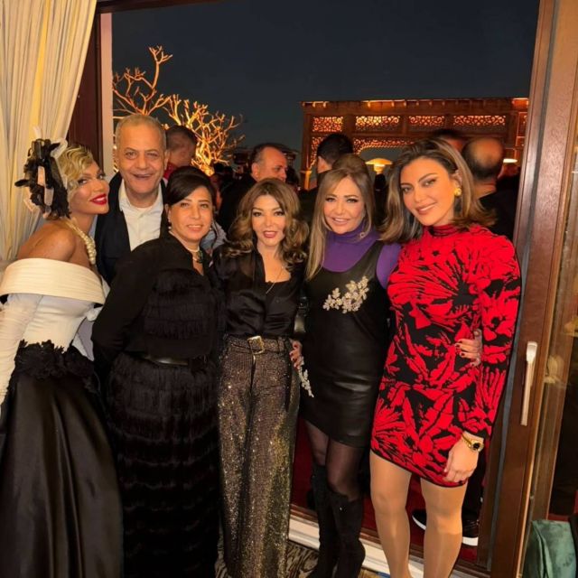 ليلى علوي وريهام حجاج وسميرة سعيد في عيد ميلاد محمد السعدي