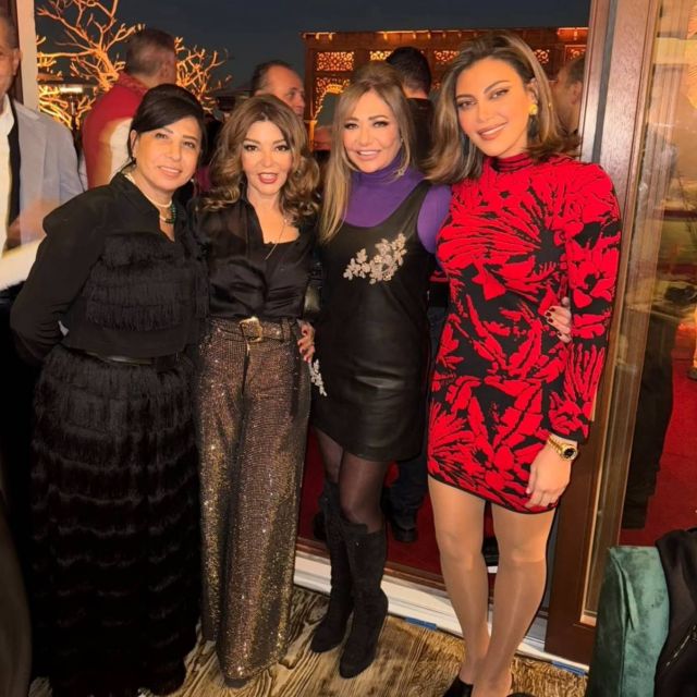 ليلى علوي وريهام حجاج وسميرة سعيد في عيد ميلاد السعدي