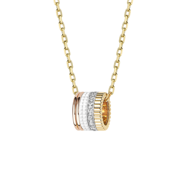 BOUCHERON PENDENTIF QUATRE WHITE EDITION L OJ OR OB HYCERAM DIAMANTS