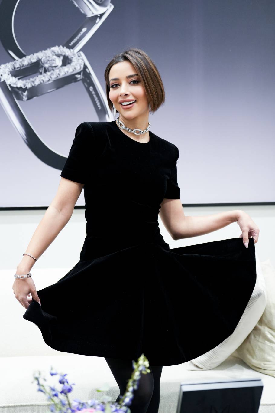 بلقيس فتحي تأسر القلوب بمجوهرات Messika في معرض الدوحة