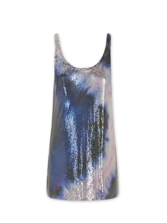 Tie and dye blue and pink mesh metal top 1890€