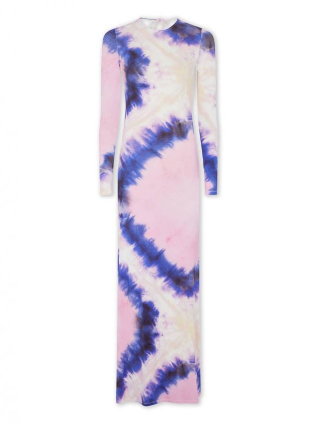  Tie and dye blue and pink second skin dress 990€
