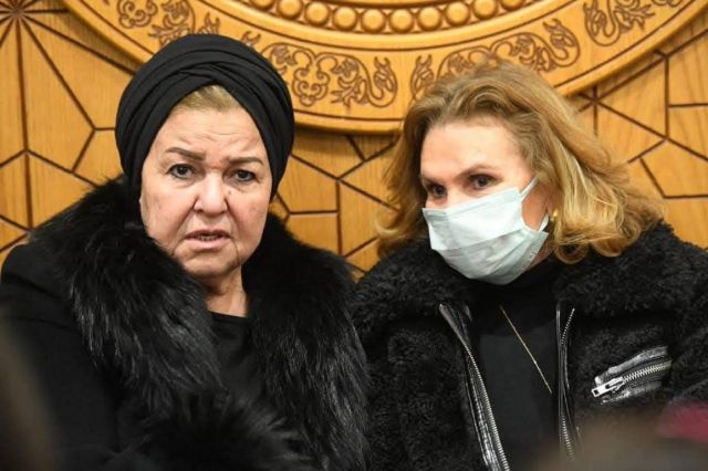 يسرا في عزاء سيد السبكي